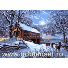 Набір для вишивання гобелен Goblenset G969 Зимова тиша фото