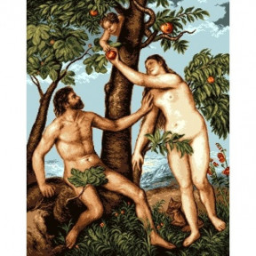Набор для вышивания гобелен Goblenset G852 Адам и Ева фото