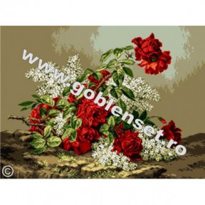 Набор для вышивания гобелен Goblenset  G936 Веточки сирени и розы