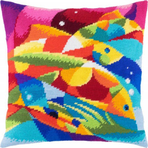 Набор для вышивки подушки Чарівниця V-144 Абстракция «Рыбы»