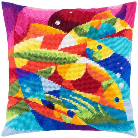 Набор для вышивки подушки Чарівниця V-144 Абстракция «Рыбы» фото