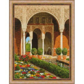 Набір для вишивки хрестиком Ріоліс 1579 «Двір струмка. Палац Хенераліфі»