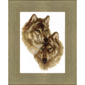 Набор для вышивания крестом  Чарівна Мить ВТ-058 Волк и волчица