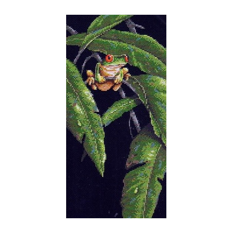 Набір для вишивання Dimensions 35251 Tree Frog Among Leaves фото