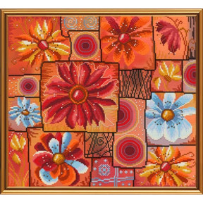 Набір для вишивання бісером та хрестом Нова Слобода ННД-3066 Квіткова мозаїка