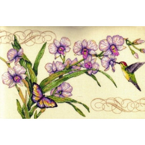Набір для вишивання Dimensions 35237 Orchids & Hummingbird фото