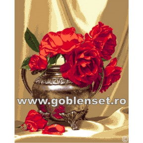 Набір для вишивання гобелен Goblenset G1038 Ваза з червоними