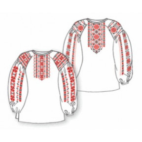 Сорочка жіноча під вишивку біла з довгим рукавом ТПК-162-38-11-08-44 Розмір 44