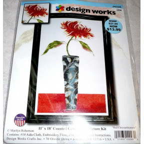 Набор для вышивания Design Works 2496 Red Chrysanthemum фото
