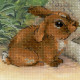 Набор для вышивки крестом Риолис РТ-0051 Ягненок и кролик фото
