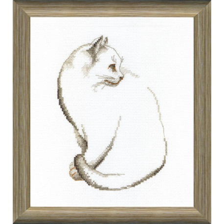 Набор для вышивания крестом Чарівна Мить ВТ-095 Серый котик фото