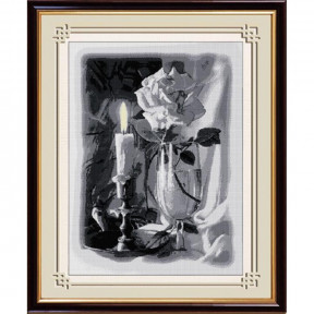 Набор для рисования камнями алмазная живопись Dream Art Свеча и роза (квадратные, полная) 30087D