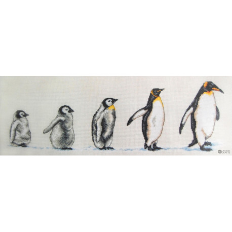 Набір для вишивання Anchor PCE751 Penguins in a row / Пінгвіни