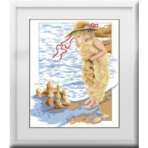 Набір для малювання камінням алмазна живопис Dream Art Замок з піску (квадратні, повна) 30009D