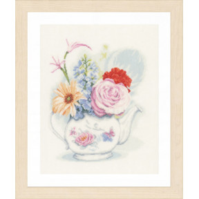 Набір для вишивання Lanarte PN-0155692 Квіти у чайнику