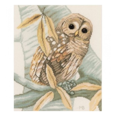 Набор для вышивания Lanarte PN-0158326 Owl and Autumn Leaves