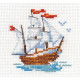 Набір для вишивки хрестиком Аліса 0-159 Кораблик фото