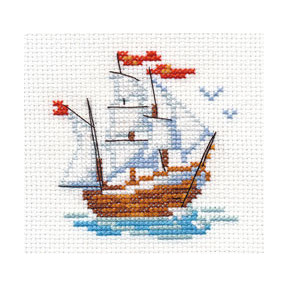 Набор для вышивки крестом Алиса 0-159 Кораблик