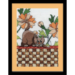 Набор для вышивания Design Works 2804 Brown Checkered Cat