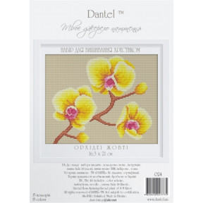 Набір для вишивки хрестиком Dantel 024 Орхідеї жовті