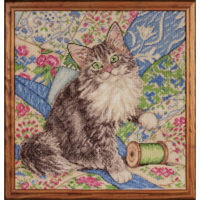 Набор для вышивания Design Works 2843 Cat on Quilt фото