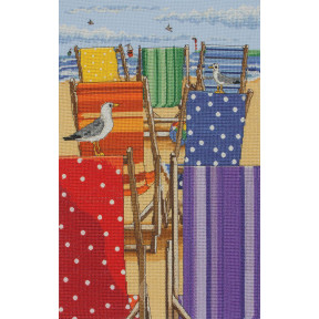 Набор для вышивания Anchor PCE767 Rainbow Deckchairs/ Радужные шезлонги 