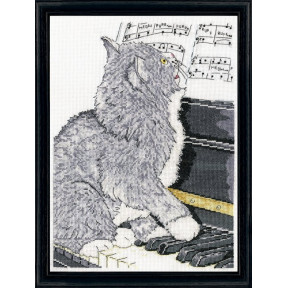 Набор для вышивания Design Works 2910 Piano Cat
