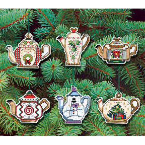 Набір для вишивання Janlynn 021-1486 Christmas Teapot Ornaments