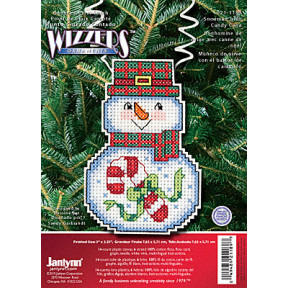 Набір для вишивання Janlynn 021-1189 Snowman With Candy Cane