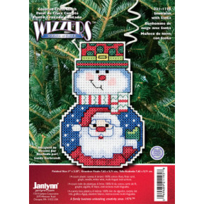Набір для вишивання Janlynn 021-1195 Snowman With Santa фото
