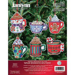 Набор для вышивания Janlynn 021-1413 Christmas Cocoa Mugs фото