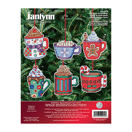 Набір для вишивання Janlynn 021-1413 Christmas Cocoa Mugs фото