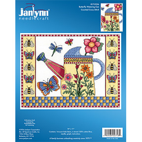 Набор для вышивания Janlynn 017-0106 Butterfly Watering Can фото
