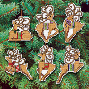 Набір для вишивання Janlynn 021-1487 Festive Reindeer Ornaments