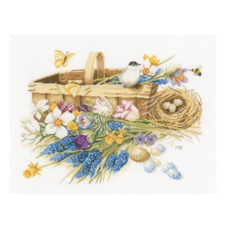 Набор для вышивания Lanarte PN-0155028 Корзина весенних цветов
