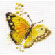 Набор для вышивки крестом Алиса 0-147 Яркие бабочки.Желтая фото