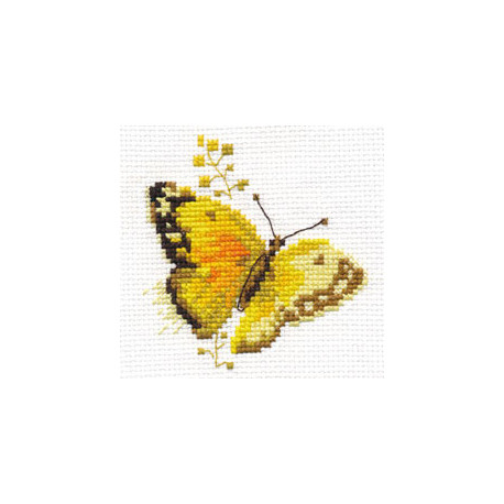 Набір для вишивки хрестиком Аліса 0-147 Яскраві бабочкі.Желтая