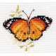 Набор для вышивки крестом Алиса 0-148 Яркие бабочки.Оранжевая