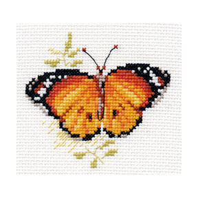 Набор для вышивки крестом Алиса 0-148 Яркие бабочки.Оранжевая