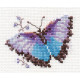 Набор для вышивки крестом Алиса 0-149 Яркие бабочки.Голубая фото