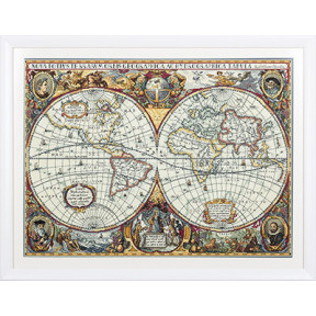 Набор для вышивки крестом Panna ПЗ-1842 Географическая карта мира