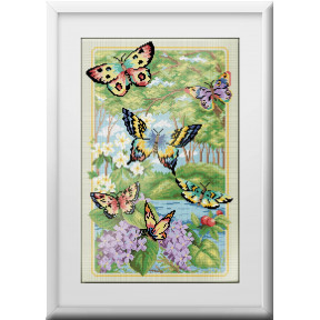 Набор для рисования камнями алмазная живопись Dream Art Лесные бабочки (квадратные, полная) 30120D