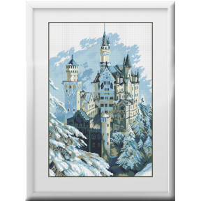 Набор для рисования камнями алмазная живопись Dream Art Зимний замок (квадратные, полная) 30129D