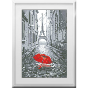 Набор для рисования камнями алмазная живопись Dream Art Дождь в Париже (квадратные, полная) 30130D