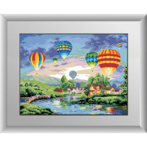 Набор для рисования камнями алмазная живопись Dream Art Воздушные шары (квадратные, полная) 30157D