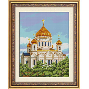 Набір для малювання камінням алмазна живопис Dream Art Храм Христа Спасителя (квадратні, повна) 30199D