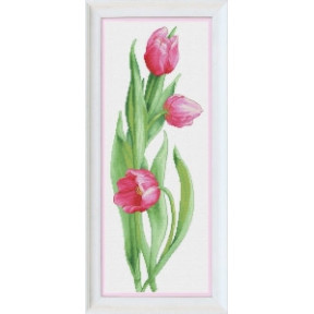 Набір для вишивання хрестиком OLanTa VN-050 Рожеві тюльпани