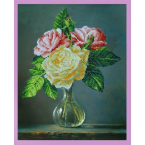 Набор для вышивания Картины Бисером Р-265 Букетик роз фото