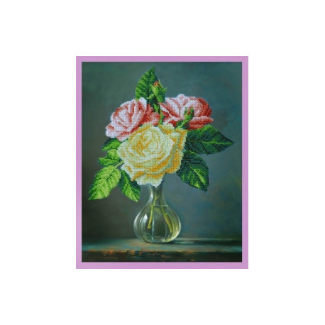 Набір для вишивання Картини Бісером Р-265 Букетик троянд фото