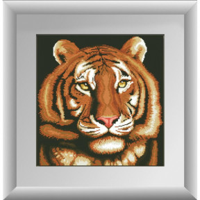 Набор для рисования камнями алмазная живопись Dream Art Портрет тигра (квадратные, полная) 30257D